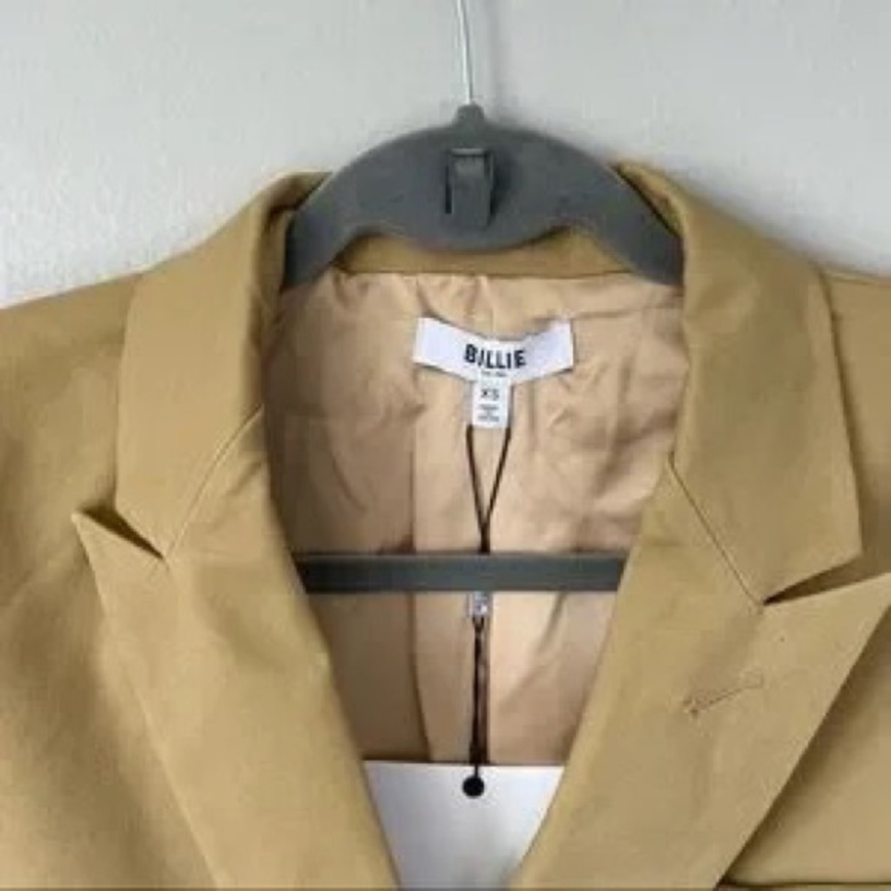 Billie the Label New With Tags Diana Blazer Color Khaki Size XS - Picture 7 of 15